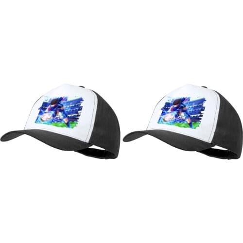 MERCHANDMANIA PACK 2 caps black OLIVER ATOM football soft polyester sports sport field picnic fishing