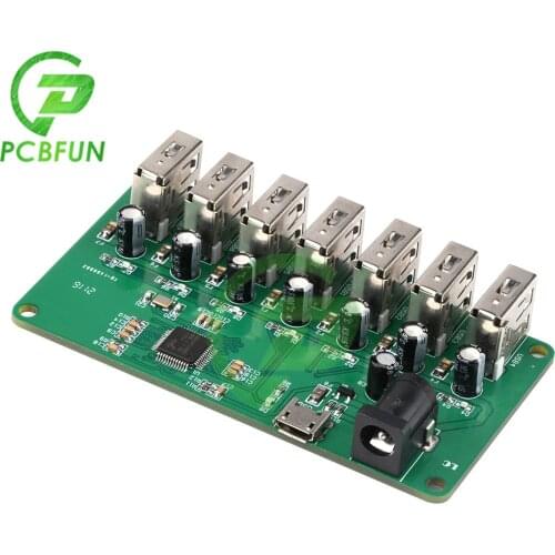 USB 2.0 HUB Module 1 to 7 Port Splitter Module Hub 480Mbps High Speed USB Expansion Module with DC 5V Power Supply Interface