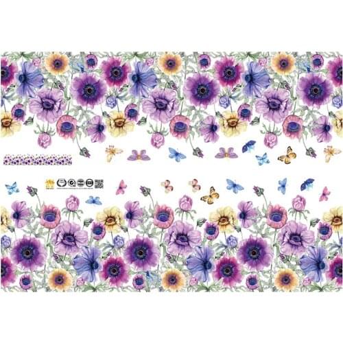 Flower Print Wall Sticker Household Decoration For Bedroom Living Room Glass Window