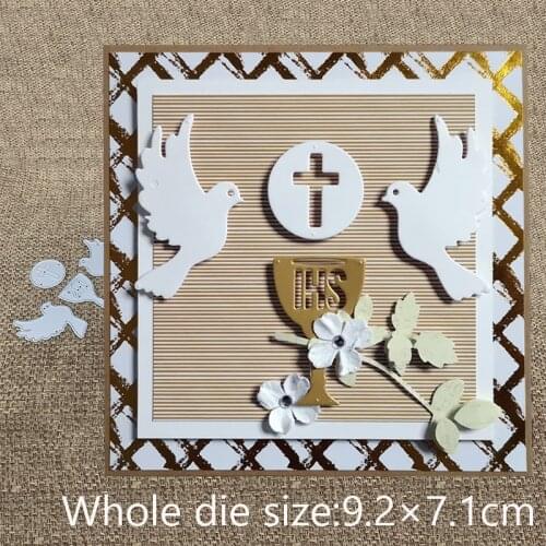 New Design Craft Metal Cutting Dies cut die Peace Dove IHS Cup Cross scrapbooking Album Paper Card Craft Embossing Die Cuts