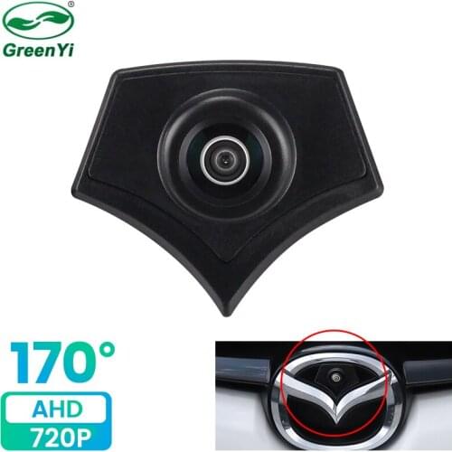 GreenYi 170° Fisheye Lens AHD 720P Night Vision Car Front View Camera For Mazda 2 3 5 6 CX5 CX7 Logo Mark HD Camera