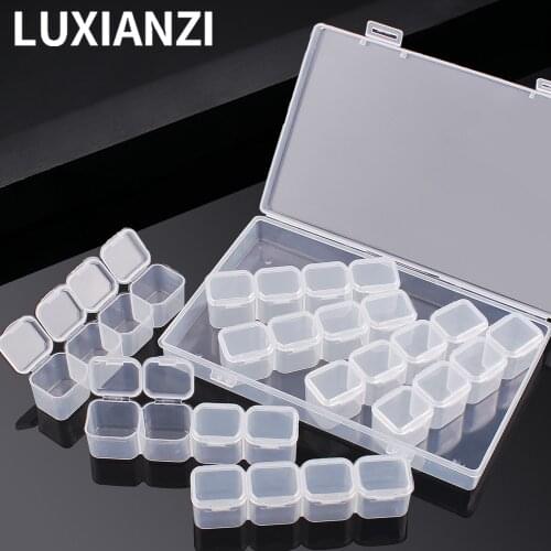 LUXIANZI 29/56 Grids Plastic Tool Storage Box Dustproof Portable Jewelry Bead Hardware Sealed Safety Organizer Plastic Case