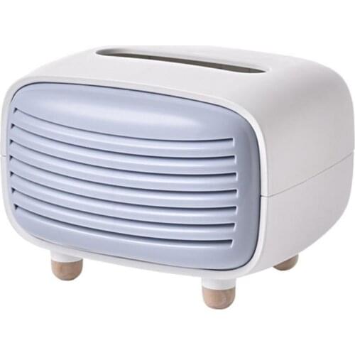 Retro Tissue Case Box Container Radio Model Home Car Towel Napkin Papers Box Case Table Decoration