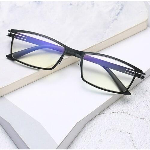 Modern Trend Titanium Alloy Black Luxury Men Full Rim Reading Glasses +0.75 +1 +1.25 +1.5 +1.75 +2 +2.25 +2.5 +2.75 +3 to +4
