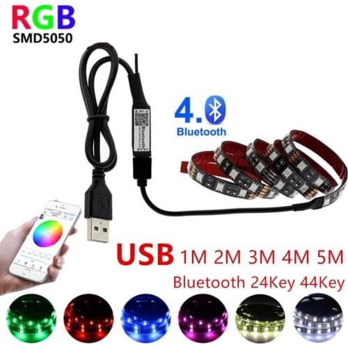 For tv backlight light 5V usb led strip RGB Desktop lighting waterproof 5050 neon For Kitchen Cabinet Bedside Stairs led lights