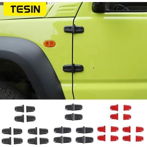 TESIN Car Stickers for Suzuki Jimny 2019+ Car Engine Hood Door Hinge Decoration Cover Accessories For Suzuki Jimny 2019 2020