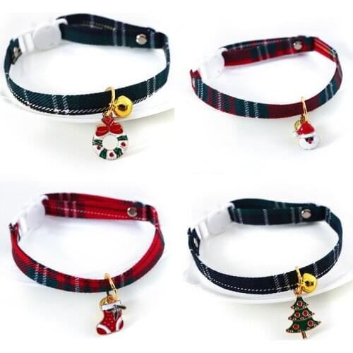 Christmas Tree Decoration Handmade Pendant Cats and Dogs Pets Adjustable Safety Buckle Collar