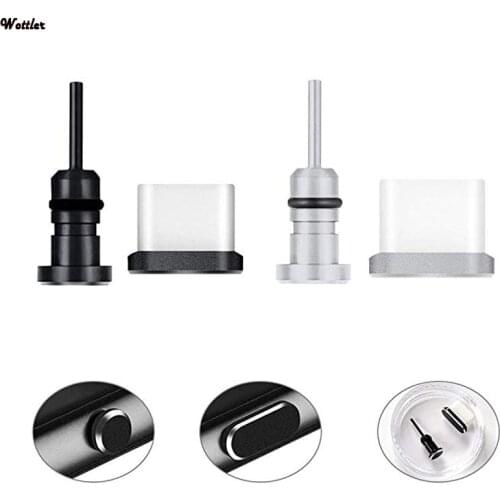Universal USB C Aluminum Dust Plug Set For Samsung S10 Plus S9 S8 Note C Charging Port and 3.5mm Headphone Jack Anti-Dust Plug
