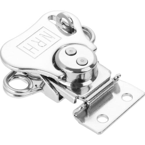 1Pc Stainless Steel Toolbox Fishing Box Spring Toggle Latch Hasp Lock Buckle Small Door Cabinet Locker Furniture Hardware56*53mm