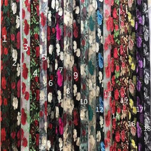 Mesh Bottom Fresh Pineapple Embroidery Lining Womens and Childrens Clothing Skirt Wedding Dress Embroidery Fabrics