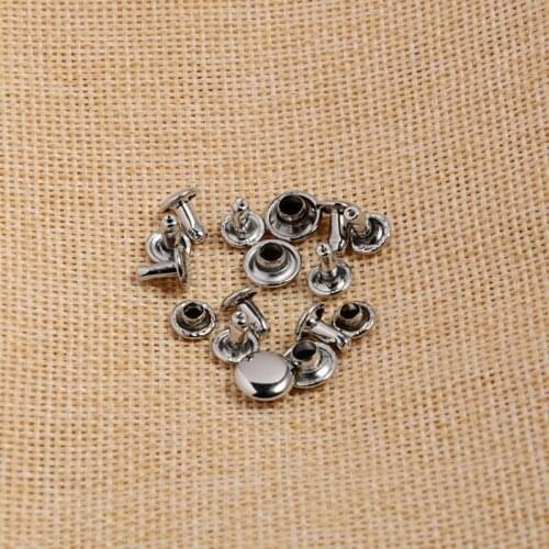 1000 sets Double-Cap Plated Rivets 9mm Silver Anti-brass Golden Black For Leather Bags