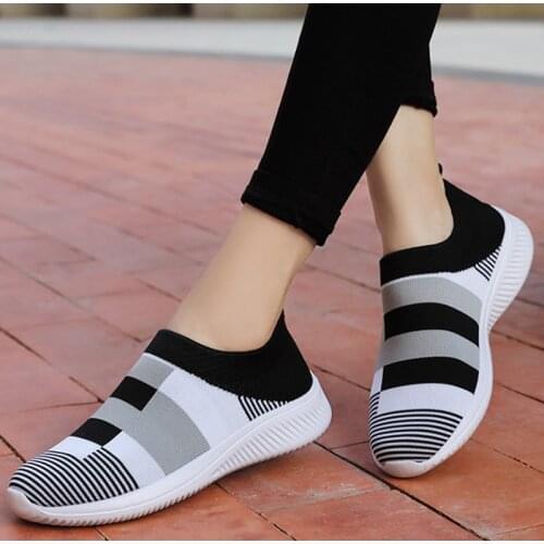 Womens casual sneakers knitted loafers socks vulcanized shoes women casual shoes