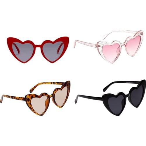 Womens Heart Frame Sunglasses Trendy Sun Glasses Shades Eyewear Streetwear Vintage Heart Shape Modis Oculos