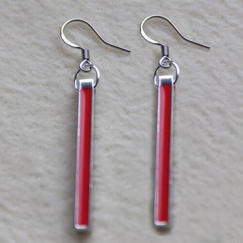 Everfast 1Pair Vertical Bar Stainless Steel Ear Hook Resin Earrings Kids Girl Minimalist Earring Jewelry Christmas Gift