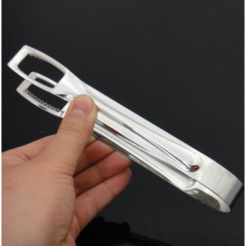 1PC New Stainless Steel Barbecue BBQ Clip Bread Food Ice Clamp Ice Tong Tool Bar Kitchen Accessories Wholesale LB 534