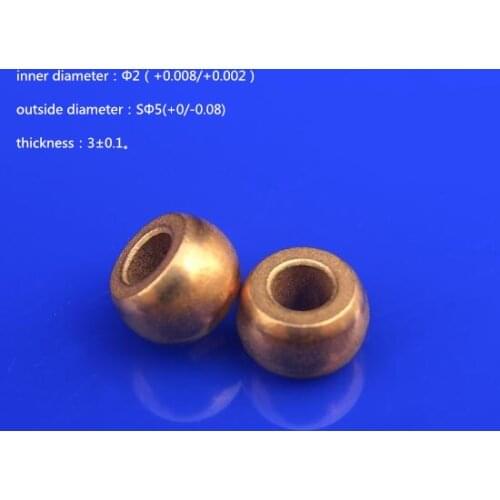 10pcs/lot ball small bearing Copper brass bushing guide sleeve Precision Oil bearing