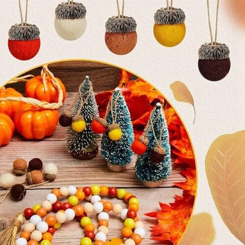 25 Pieces Felt Acorn Ornaments Wool Felted Acorn Garland Felt Balls Pom Acorns Rustic Farmhouse Acorn Decor