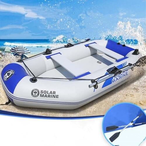 3 Person 260cm Inflatable Boat PVC Rowing Kayak Canoe Dinghy Hovercraft Fishing Diving Ship Board Air Floor High Quality