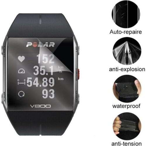 3pcs Anti-Scratch PET Clear Protective Film Guard For Polar V800 Watch Sport Smartwatch LCD Screen Protector Cover Protection
