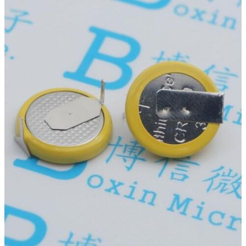 50PCS Battery CR1220 3V 2 Tabs Coin Cell For Main Board Toy Electronic Scale mounting pins/tabs single use