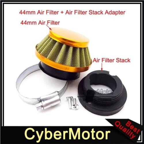 Gold Racing 44mm Air Filter Stack Adapter For 47cc 49cc 2 Stroke Engine Carburetor Mini Moto Kids ATV Dirt Pocket Bike Go Kart