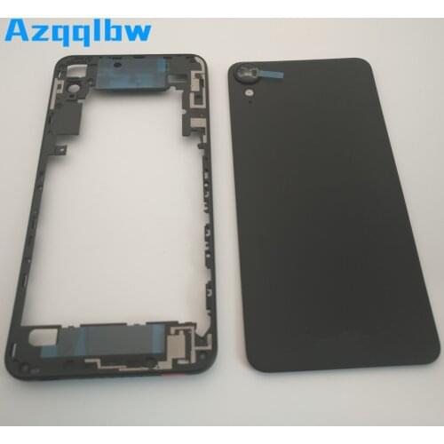 Azqqlbw 1set For HTC desire 825 Back Middle Frame Bezel + battery case cover together white/black