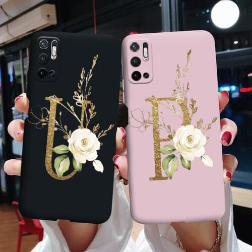 For Xiaomi Poco M3 Pro 5G Case for Poco M3 Pro 5G Cover Cute Letters Soft Silicone Phone Case for Xiaomi Poco M3 PocoM3 M 3 Pro