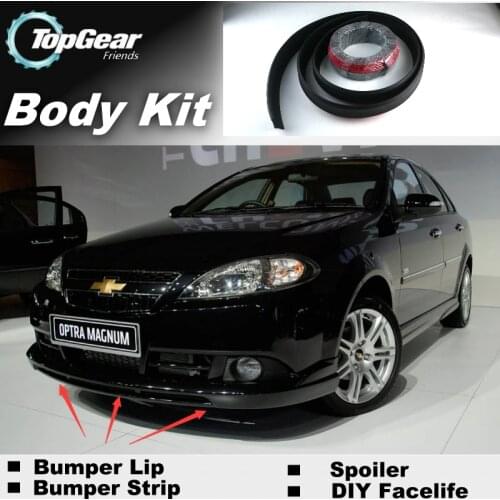 For Chevrolet Optra J200 2002~2019 Bumper Lip Lips / Top Gear Shop Spoiler For Car Tuning / TOPGEAR Recommend Body Kit + Strip