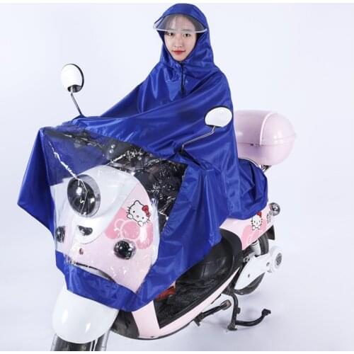 Cycling Rainwear Poncho Portable Outdoor Thickening Oxford Breathable Motorcycle Driving Hooded Raincoat Rain Cover Unisex