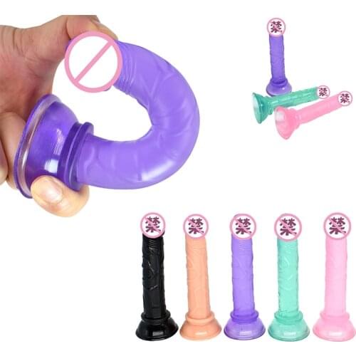 5 Color Flexible Realistic Anal Dildo Anal Plug Butt Plug Adult Sex Toys For Women Small Penis With Suction Cup Dick Cock Dong
