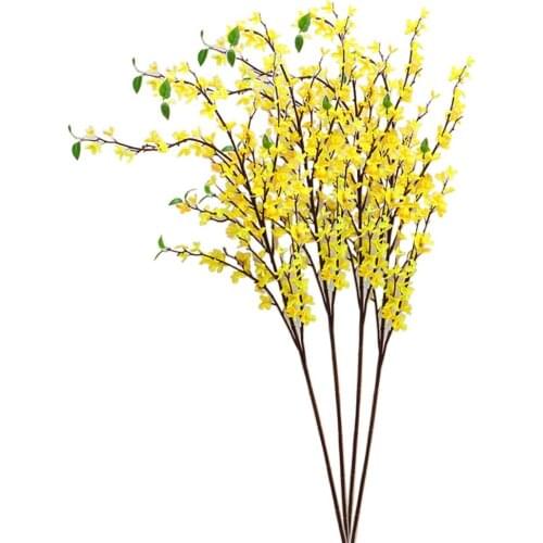 Artificial Flowers Fake Plant Orchid Home Party Decoration 17 Forks 135cm Single Fall Winter Jasmine Realistic