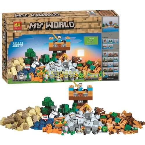 723pcs Compatible 21135 myworld the crafting box building blocks 4 Toy