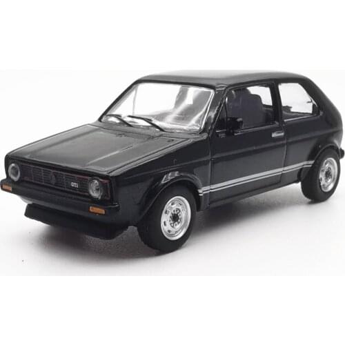 Diecast 1/64 Scale VW Golf I GTI Black Samurai Alloy Simulation Car Model Collection Souvenir Gift Display Hot Toys