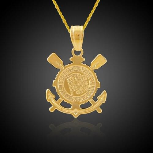 Vintage Copper Titanium Alloy Rudder Anchor Pendent Necklace Religious Christian Corinthians Necklace for Women Men 2021 Trend