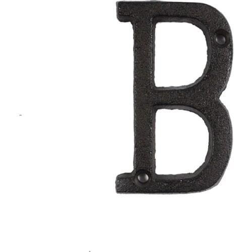 Metal Letters Numbers Cast Iron Decoration House Sign Doorplate DIY Cafe Wall E7