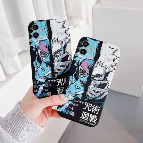 Fashion Jujutsu Kaisen Yuji Itadori Fushiguro Megumi Phone Case For iphone 11 12 Pro X XS Max XR 7 8Plus SE2 Silicon Soft Cover