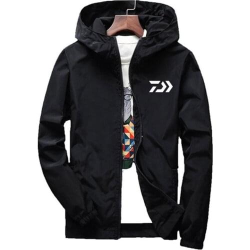 2021 New Men Hoodie Waterproof Auti-UV Sunscreen Daiwa Fishing Clothing Breathable Hiking Camping Outdoor Sport Fishing Jacket
