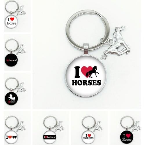 New I Love Riding Keychain Stylish Personality Horse Pendant High Quality Keychain Suitable for Horse Riders
