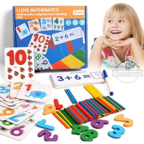Montessori Educational Wooden Toys for Kids 3D Wooden Puzzle Alphabet Montessori Math Learning Toys for toddlers 2 3 4 5 Years