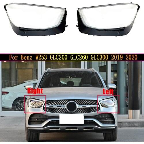 Car Front Headlight Lens For Mercedes-Benz W253 GLC200 GLC260 GLC300 2019 2020 Headlamp Cover Replacement Auto Shell Transparent