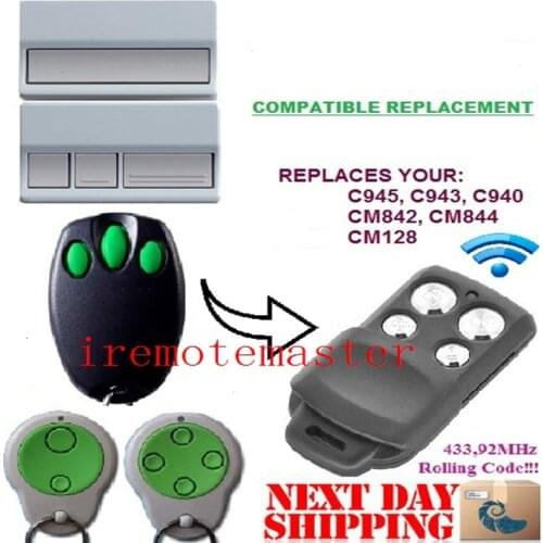 For C945 C943 C940 CM842 CM844 CM128 garage door replacement remote control