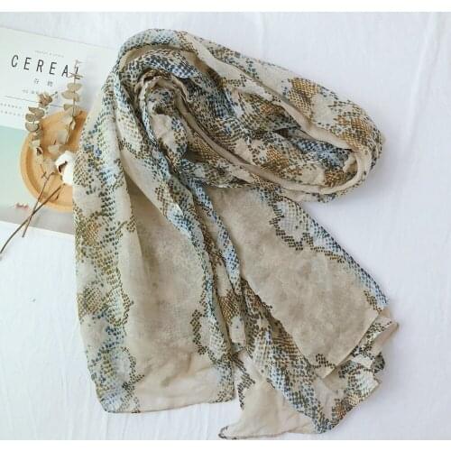 2019 Fashion Snake Skin Print Scarves Shawls Leopard Print Scarf Wrap Hijab Wholesale 10pcs/lot Free Shipping