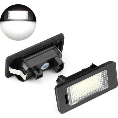2pcs Error Free Led License Plate Lights Lamps Bulbs Canbus White 6000k 12V For BMW E39 E60 E61 E82 E90 E91 E92 E93 X5 X6