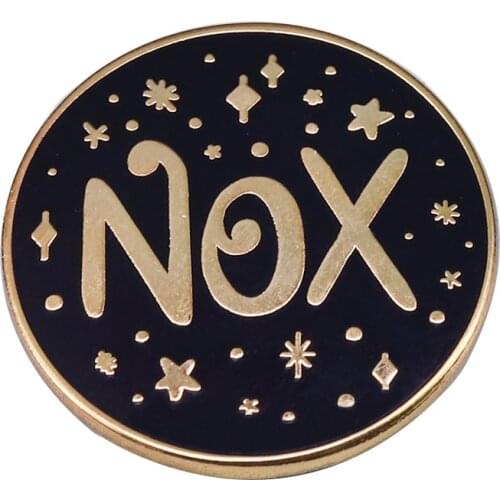 Darkness Spells Nox Inspired Enamel Pin Magical and Bookish Decor