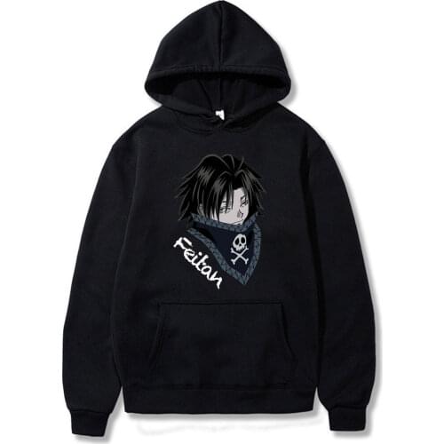 Japanese Anime Feitan HXH Fashion Print Hoodie Sweatshirt Hunter X Hunter Togashi Yoshihiro Streetwear Men Women Casual Hoodies