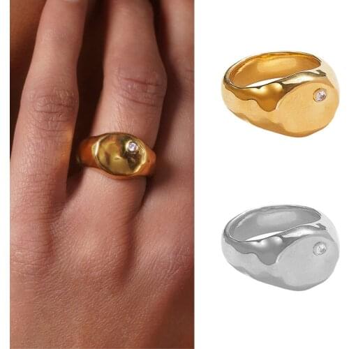 Timeless Wonder Glam Zirconia Geo Band Rings for Women Jewelry Punk Cocktail Gothic Ins Designer Japan Runway Egirl Emo Mix 6611