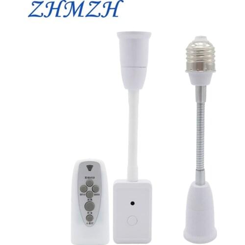 ZHMZH Dimmable Timing Remote Control Lamp Base Flexible E7 Light Socket Cap EU Plug Sound And Light Control Switch Lamp Holder