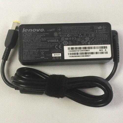 Original dedicated to Thinpad 20V 3.25A 65W power adapter square port with needle charger power cord