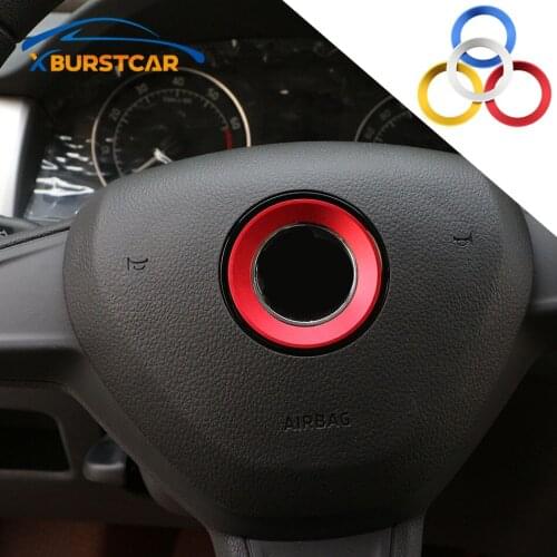 Aluminium Trim Car Steering Wheel Cover Logo Ring For Volkswagen VW Golf 6 7 MK6 MK7 Jetta MK5 MK6 POLO CC Passat B6 B7 TIGUAN