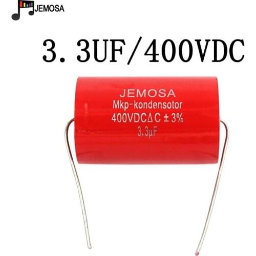 Audiophiler Axial MKP Capacitor 3.3UF 400V DC Coupling Divider HIFI Grade Audio Capacitor 3.3UF 400V For Tube Guitar Amplifier